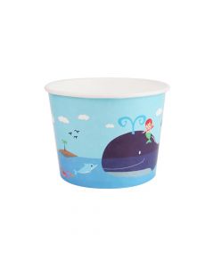YOCUP 16 oz Waterworld Cold/Hot Paper Food Container - 1000/Case