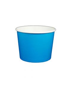 Yocup 16 oz Solid Blue Cold/Hot Paper Food Container - 1 case (1000 piece)