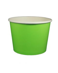 Yocup 32 oz Solid Lime Green Cold/Hot Paper Food Container - 1 case (600 piece)