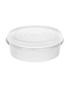 YOCUP 48 oz White Paper Short Bucket ( 201mm / 8" rim)(Double PE) - 300/case