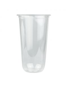 Yocup 24 oz Clear Round Bottom PP Plastic Cup (95mm) - 1 case (1000 piece)