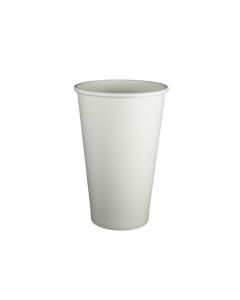 YOCUP 16 oz White Premium Single Wall Paper Hot Cup, Style 2  - 1000/case (20/50)