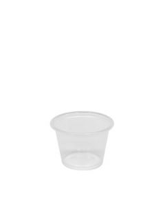 KR 1oz Tall PP Plastic Portion Cups-Clear-2500ct (50x50pc)