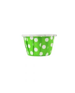 Yocup 0.5 oz Green Polka Dot Dots Paper Souffle / Portion Cup - 1 case (5000 piece)