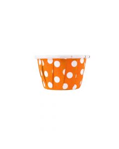 Yocup 0.5 oz Orange Dotted Paper Souffle / Portion Cups - 1 case (5000 pieces)