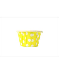 YOCUP 0.5 oz Yellow Dotted Paper Souffle / Portion Cups - 5000/Case