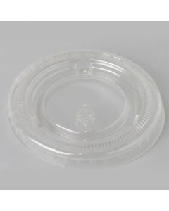Yocup 0.75-1 oz Clear Plastic Flat Lid With No Hole For Plastic Portion Cups - 1 case (2500 piece)