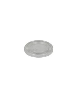 YOCUP 3.25 oz Clear Plastic Flat Lid With No Hole For Portion Cups Style 2 - 2,000/Case