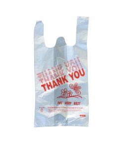 Generic "Thank you" Plastic T-Shirt Bag - Small  - 1 case (900 piece)