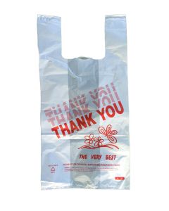 Generic  "Thank you" Plastic T-Shirt Bag - Medium - 1 case (700 piece)