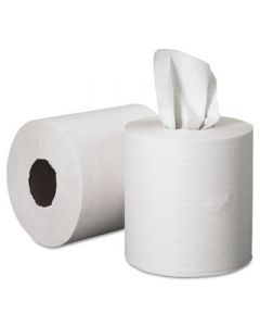 T1 7.6"x600' White 2-Ply Center-Pull Paper Towel - 1 case (6 roll)