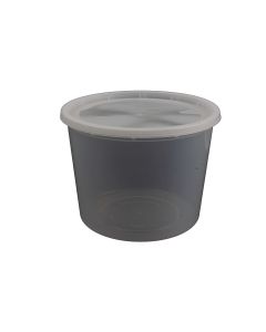 FA  64 oz Translucent Round Deli Container with Lid Combo - 120/case