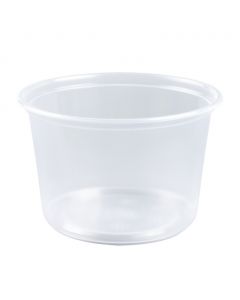 Yocup 16 oz Clear Lightweight Round Deli Container - 1 case (500 piece)