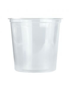 YOCUP 24 oz Clear Lightweight Round Deli Container - 500/Case