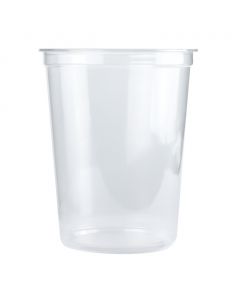 Yocup 32 oz Clear Lightweight Round Deli Container - 1 case (500 piece)
