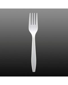 Yocup Heavyweight 6.75" White Plastic Fork - 1 case (1000 piece)
