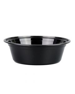 Yocup 32 oz 7 1/4" Black Round Microwavable Container - 1 case (300 piece)
