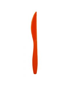 Yocup Premium Heavy Weight 7.25" Orange Plastic Knife - 1 case (1000 piece)