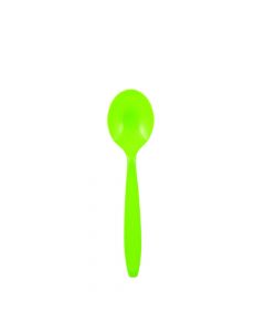 Yocup Premium Heavy Weight 5.6" Lime Green Round Bowl Plastic Soup Spoon - 1 case (1000 piece)
