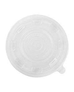 YOCUP Clear Lids For 36 oz Black Microwavable Round Flat Bowl - 300/Case