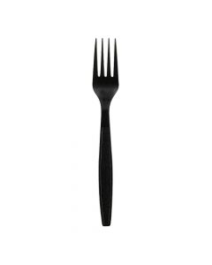 Yocup Heavyweight Plus 7" Black Plastic Fork - 1 case (1000 piece)