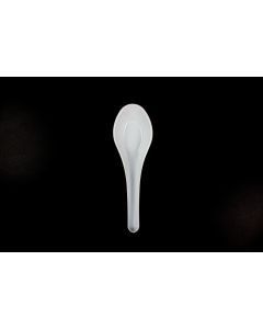 Yocup White Heavyweight Plastic Asian Soup Spoon, 5.4'' (138mm) - 1000/cs (10/100)
