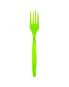 Yocup Heavyweight Plus 7" Lime Green Plastic Fork - 1 case (1000 piece)