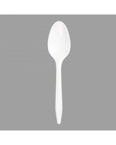 Yocup Medium Weight 5.75" White Plastic Tea Spoon,  - 1 case (1000 piece)