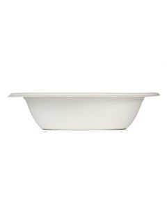 YOCUP 12 oz White 6" Compostable Bagasse Round Bowl, PFAS-Free,  - 1000/case (8/125)