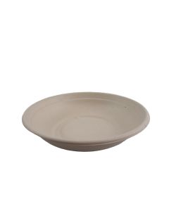 YOCUP 32 oz Natural 8" Bagasse Round Bowl (Lid use #YCDL-204FT), PFAS-Free, - 300/case (6/50)