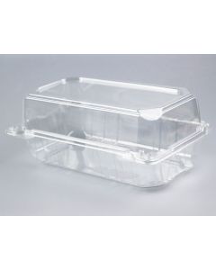 YOCUP L9'' x W5" x H3" Clear 1-Compt PET Higned Lid Container - 200/case (4/50)