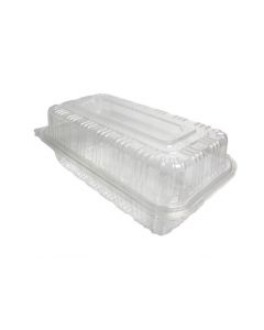 Yocup 9'' x 5" x 3.5" Clear PET Plastic Hinged-Lid Take Out Container - 1 case (250 piece)
