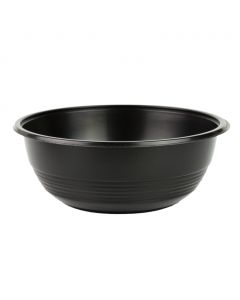 YOCUP 24 oz Black Plastic Microwavable Teriyaki Bowl - 300/cs (6/50ct)