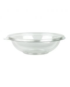 Yocup 18 oz Clear 7" Premium PET Plastic Salad Bowl - 1 case (300 piece) (For lid use #5418001)