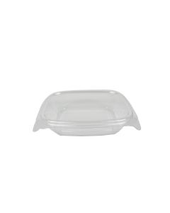 Yocup 8 oz / 4.8" x 5.7" x 1.2" Clear PET Plastic Hinged-Lid Deli Container - 1 case (200 piece)