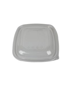 YOCUP Clear Flat Lid For 48 oz Clear Square Salad Bowl - 1 case (150 pieces)