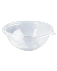 Yocup 24 oz Clear Premium Plastic Salad Bowl (v2) - 1 case (300 piece) (for lid use #54590-2 or 54590-3)