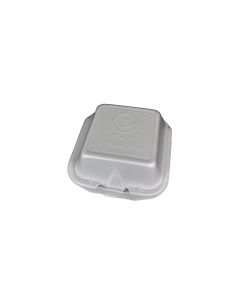 TL 6'' x 6" x 2.75" White Foam Hinged-Lid Container - 1 case (360 piece)