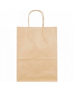 Yocup Kraft #1 Round Handle Paper Shopping Bag  - 1 case (250 piece)