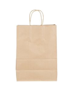 Yocup Kraft #2 Round Handle Paper Shopping Bag - 1 case (250 piece)