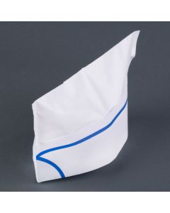 Yocup Disposable Paper Oversea Cap, Blue Stripe - 100 piece box