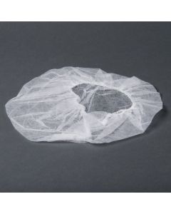 Yocup 24" White Disposable PP Bouffant Strip Cap - 1 case (1000 piece)