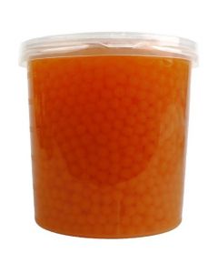 OHSWEET Peach Topping Boba, 7 lbs Tub (4 tubs/case)