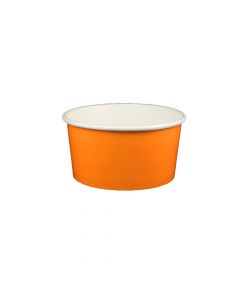 Yocup 6 oz Solid Orange Cold/Hot Paper Food Container - 1 case (1000 piece)