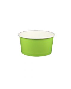 Yocup 6 oz Solid Lime Green Cold/Hot Paper Food Container - 1 case (1000 piece)