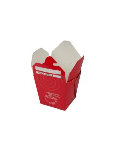 YOCUP 16 oz Red Paper Takeout Box - 450/case