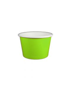 Yocup 8 oz Solid Lime Green Cold/Hot Paper Food Container - 1 case (1000 piece)