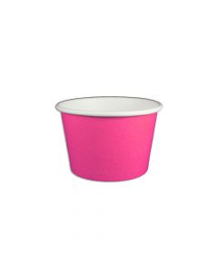 Yocup 8 oz Solid Pink Cold/Hot Paper Food Container - 1 case (1000 piece)