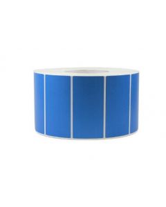 Yocup 4" X 2" Blue Thermal Label, 3000/Roll - 1 case (4 roll)