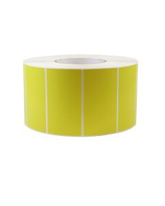 Yocup 4" X 2" Yellow Thermal Label, 3000/Roll - 1 case (4 roll)